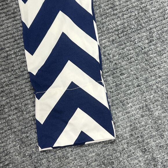 Blue White Zig Zag‎ Womens Small Dress  Decorative Button Up Long Sleeves Casual - Picture 12 of 16